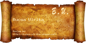Bucsa Ulrika névjegykártya